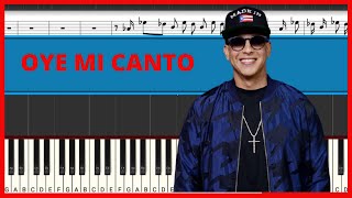 Oye Mi Canto - Daddy Yankee Ft. N.O.R.E, Nina Sky, Big Mato | Piano Tutorial | Midi