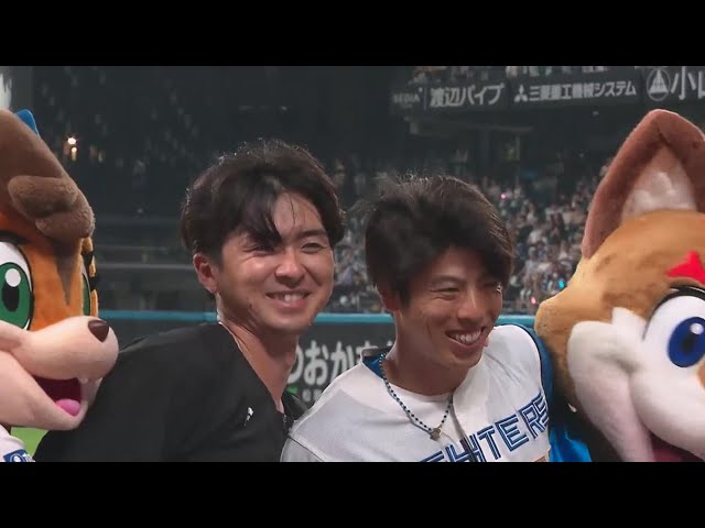ファイターズ・五十幡亮汰選手・上沢直之投手ヒーローインタビュー 7月28日 北海道日本ハムファイターズ 対 オリックス・バファローズ