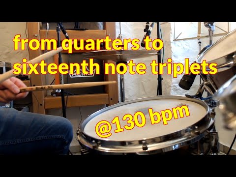 from quarters to sixteenth triplets / Notenbaum @130 bpm