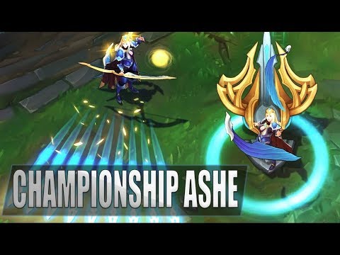 CHAMPIONSHIP ASHE Skin Gameplay Spotlight   League of Legends
