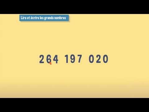 Lire et écrire les grands nombres - CM2