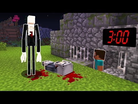 ASLA GECE 3:00'DA SLENDERMAN'IN EVİNE GİTMEYİN! - Minecraft