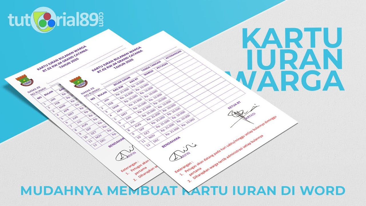 Putar video Cara membuat kartu iuran bulanan warga di microsoft word | tutorial89 sekarang Cara membuat kartu iuran bulanan warga di microsoft word | tutorial89
