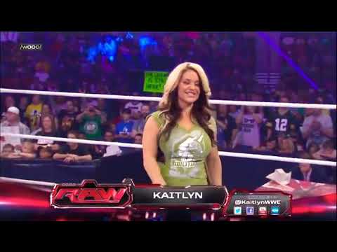 WWE RAW Kaitlyn Vs Layla (Aj Lee Returns) Match 2013