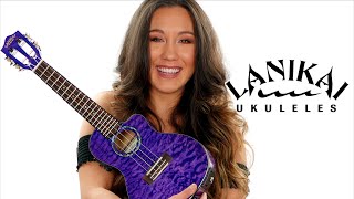 Video thumbnail for PURPLE UKE! Lanikai Quilted Maple Concert and Tenor Review by One Music School