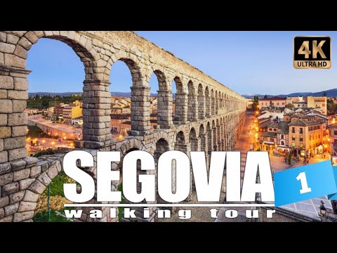 🇪🇸[4K] Passeio a pé por SEGÓVIA. Cidade Patrimônio Mundial | Do Aqueduto ao Alcázar | Castela e Leão #espanha