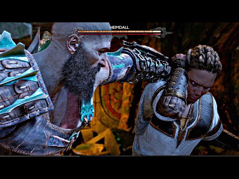 God of War 5 Ragnarok - HEIMDALL Boss Fight Vs Kratos (4K 60FPS) PS5