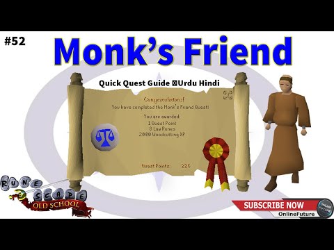 OSRS│How To Complete Monk's Friend Quest 2020 │Quick Quest Guide │Urdu Hindi