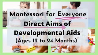 Montessori Direct Aims of  Developmental Aids for 1 year olds, Montessori for Everyone / at home.
