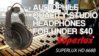 Video thumbnail for Best Studio Headphones Under $40 or $50 - Superlux HD 668B Review by Audio46 Headphones - Headphone Superstore