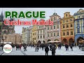 Prague Christmas Markets Full City Center Walking Tour 4K 60fps