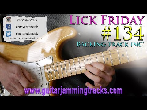 Guitar lesson Lick Friday week 134 - Dm Slow Blues Lick With Jam Track