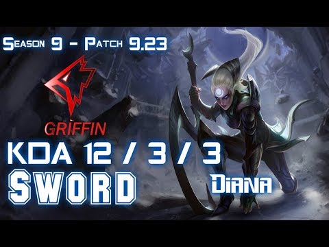 GRF Sword DIANA vs NOCTURNE Mid - Patch 9.23 KR Ranked