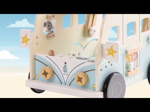 ROBUD Wooden Baby Push Walker – Adjustable Speed Multi-Activity Walker Video Preview