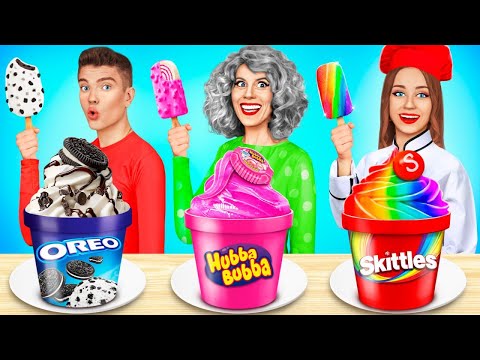Me vs Grandma Cooking Challenge | Cake Decorating Tricks and Tips by YUMMY JELLY