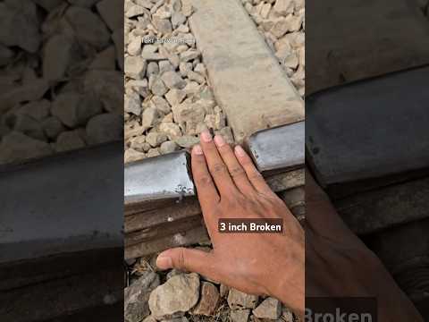 3 inch broken rail, speedy train passed. #railway #shorts