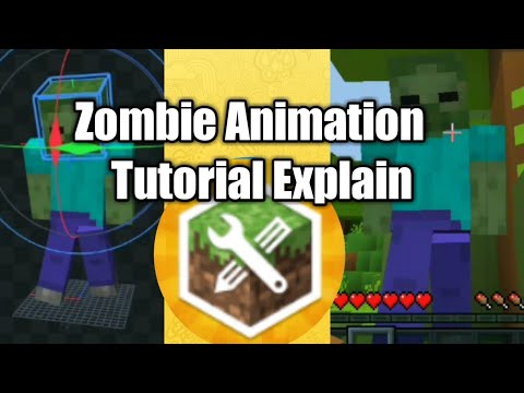 How to add or make Zombie walk | Addon maker for mcpe | Blockbench tutorial