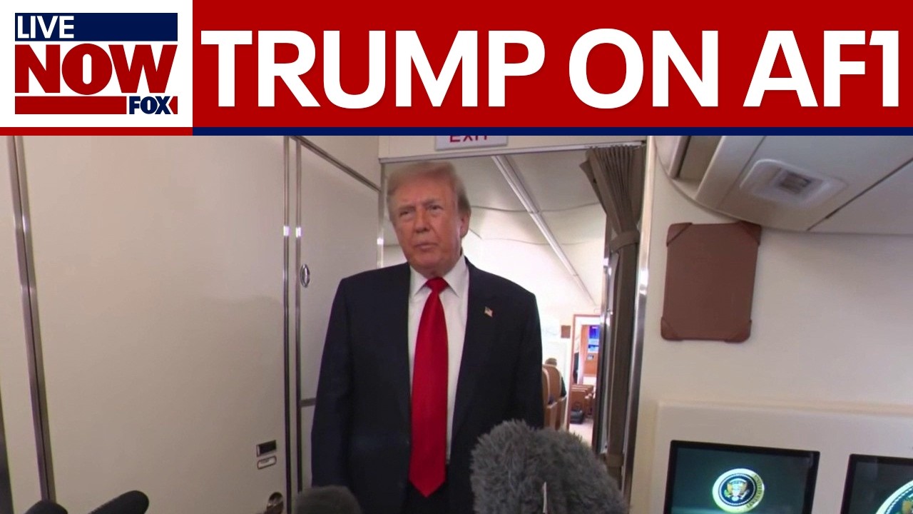 Trump speaks to reporters on AF1 ahead of MI visit
