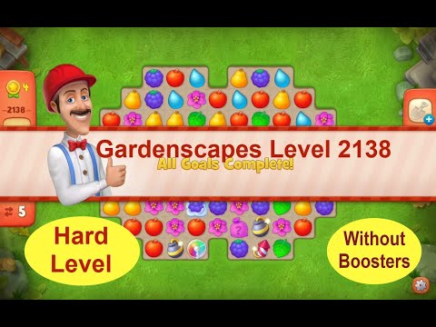 Gardenscapes Level 2138 - [2021] [HD] solution of Level 2138 on Gardenscapes [No Boosters]