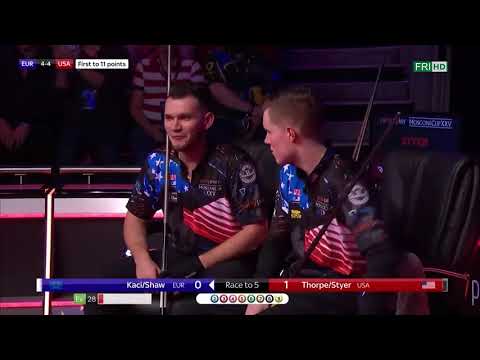 Mosconi Cup 2018 [Day 2] Match 9 -  Eklent Kaci/ Jayson Shaw vs Billy Thorpe/ Tyler Styer  (HD)