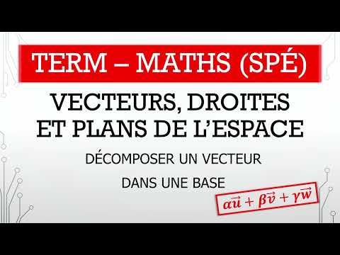 Term (Spécialité) - Maths - M.5.5 - Décomposer un vecteur dans une base