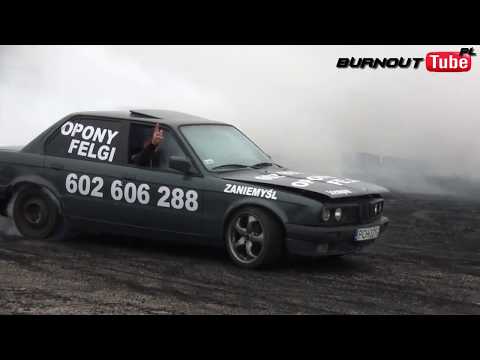 Palenie gumy BMW E30 325 "STERYD" - XX Ogólnopolski Zlot BMW Toruń 2017