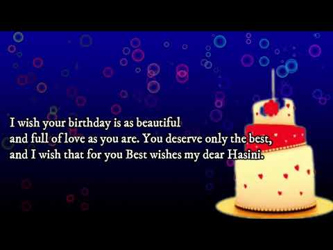 Happy Birthday Wishes Hasini - Birthday Messages Hasini