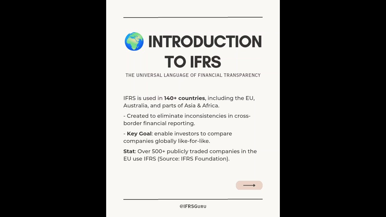 🌍 IFRS  📊 Global Finance Rules  ✅ Trust & Transparency 🏛️ IFRS Foundation/IASB 🔔 Subscribe @IFRSGuru