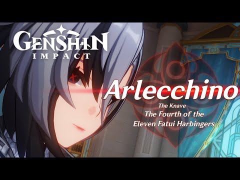 Arlecchino The Knave First Appearance Cutscene | Fatui Harbinger Meeting | Genshin Impact 4.1