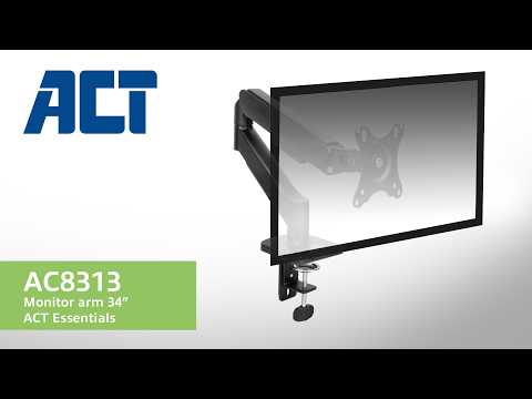 ACT Monitor arm 34", gas spring, 1 monitor, ACT Essentials