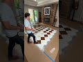 Painted wood floors are oddly satisfying! 😲