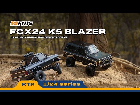 Introducing the FMS FCX24 K5 Blazer Brushless – All-Black Edition! Brushless Power!
