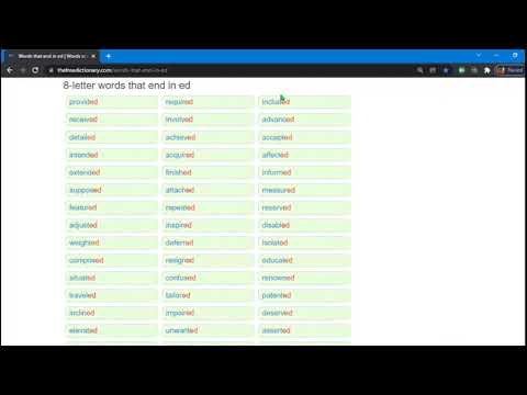 ED Words and Sentences