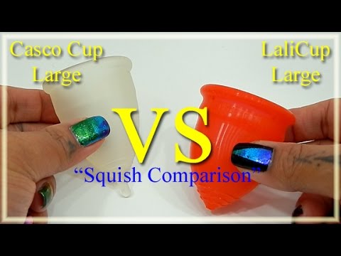 Casco Cup Lg vs LaliCup Lg "Squish" - Menstrual Cups