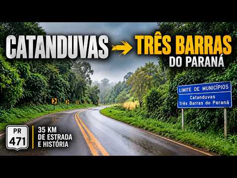 CATANDUVAS a TRÊS BARRAS DO PARANÁ | Curvas, mata e história na PR-471
