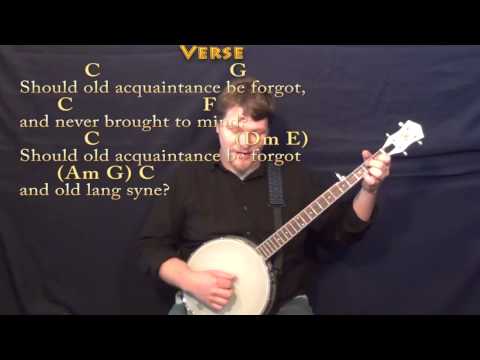 Auld Lang Syne - Banjo Cover Lesson in C wth Chords/Lyrics