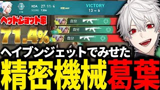 驚異のHS率71.4％!?久々の葛葉ジェットが超無双【にじさんじ/切り抜き】