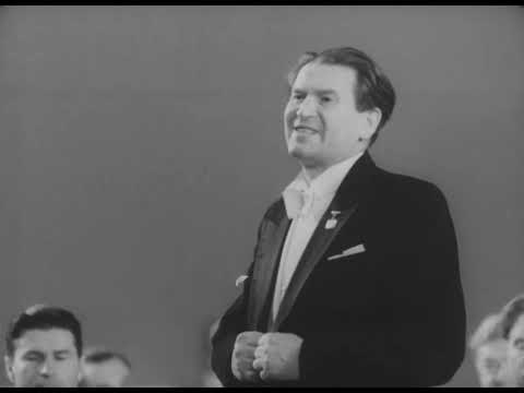 Евгений Белов (видео!!) - русская народная песня «Вот мчится тройка удалая», 1955, Rare video!!