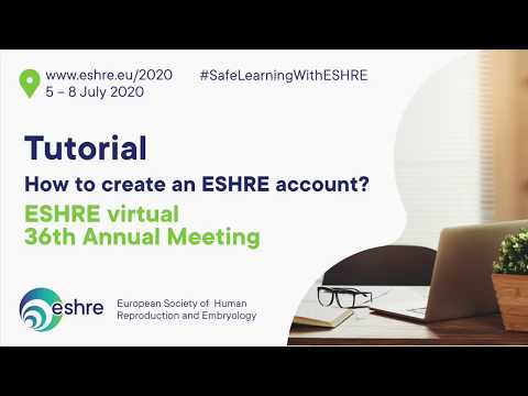 Tutorial: how to create an ESHRE account?