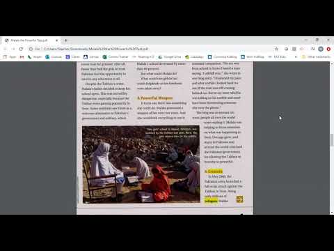 Malala The Powerful Text