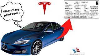 Where to Find TESLA Paint Code - you need to know this....