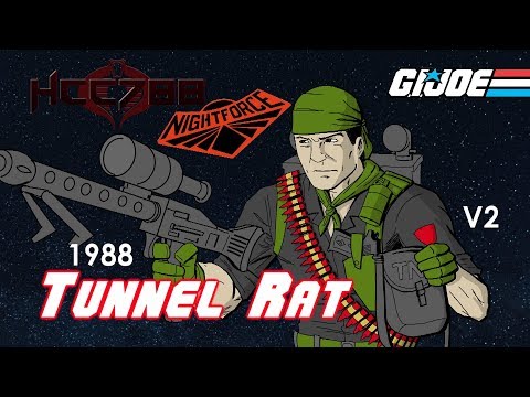 HCC788 - 1988 Night Force TUNNEL RAT - Vintage G.I. Joe toy review!