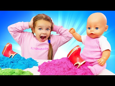 Maya und Lina. Puppen Mama Video mit Baby Born. Unterhaltssame Episode für Kinder