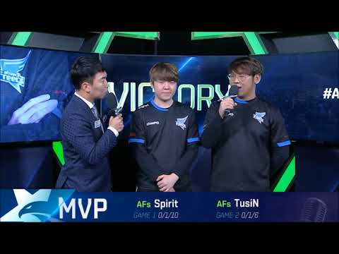 AFS Spirit and Tusin after win over SKT