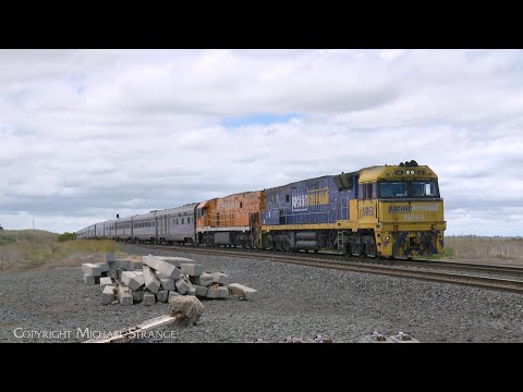 JBRE 2TA8 Great Southern Luxury Passenger Train NR63 NR30 (20/12/2023) - PoathTV Australian Railways