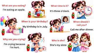 100 Simple English Questions & Answers | Wh Question Answer | Speak English Practice Daily