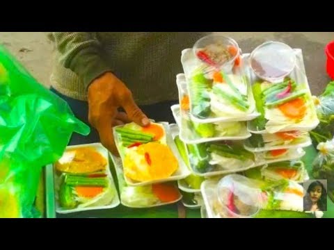 Asian Street Food - Ready Food Selling In Phnom Penh City - Cambodian Village Food Factory