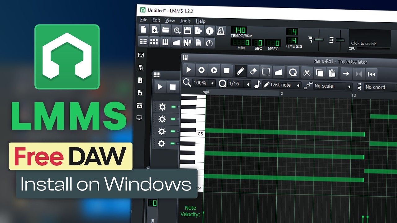How to Download and Install LMMS DAW on Windows PC | Free Open-Source