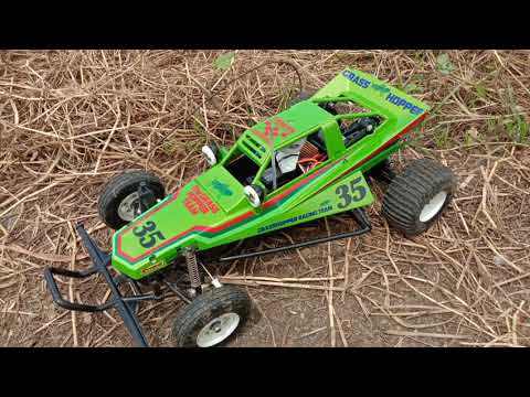 Tamiya Grasshopper GPS speed test between stock 380 and WLtoys 540. Dirt Bash.