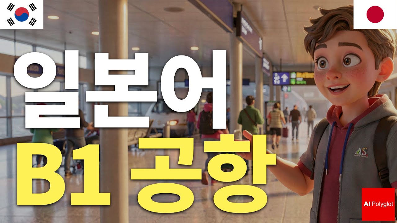 일본어 B1 공항 | 자연스러운 듣기 | 히라가나 병기 | 일본어 배우기